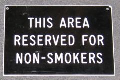 Sign-This Area Reserved For Non Smokers, stock number S-0426