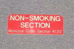 Sign-Non-Smoking Section, stock number S-0427