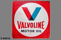 Sign-Valvoline Motor Oil, period, red/blue/blk/wht, metal, 30"w x 30"t, stock number S-0461a