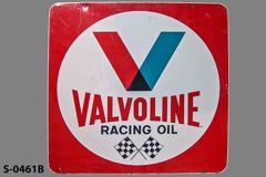 Sign-Valvoline Racing Oil, period, red/blue/blk/wht, metal, 30"w x, stock number S-0461b