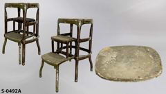 Stool/Step stool, metal, 24"t, stock number S-0492