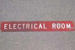 Sign-Electrical Room, stock number S-0532