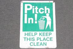 Sign-Pitch In Keep This Place Clean, stock number S-0548