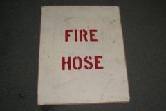 Sign-Fire Hose, wood 32"w x 26"t, stock number S-0570