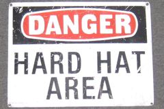 Sign-Danger Hard Hat Area, stock number S-0576
