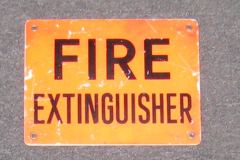 Sign-Fire Extinguisher, plastic, black/red glow, 8"w x 6"t, stock number S-0610