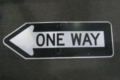 Sign-ONE WAY <, stock number S-0629