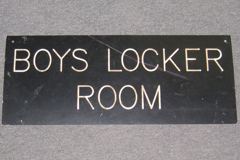 Sign-Boys Locker Room, stock number S-0715