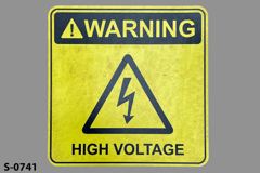 Sign-Warning High Voltage, stock number S-0741