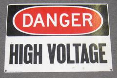 Sign-Danger High Voltage, stock number S-0754