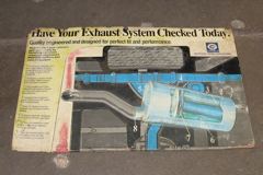 Sign-Have Your Exhaust System Checked Today, molded plastic/wood, stock number S-0770