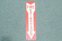 Sign-Fire Extinguisher, plastic, red/white, 3"w x 14"t, stock number S-0792b