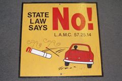 Sign-State Law Says No Smoking, 24" x 24", stock number S-0890