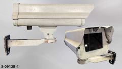 Security Camera, small, w/ plexiglass front, and mounting arm, SPECIFY, stock number S-0912b