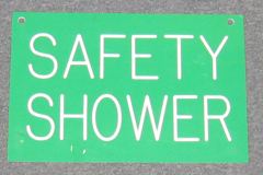 Sign-Safety Shower, stock number S-0927