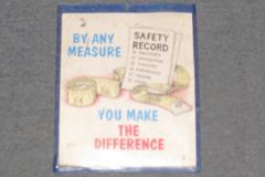 Safety poster, assorted sayings, 10"w x 12"t, vinyl holder, specify, stock number S-0942