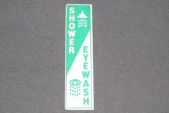 Sign-Shower/Eyewash w/ picture of shower head & eyewash fountain, stock number S-0967