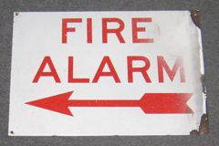 Sign-Fire Alarm, stock number S-0988