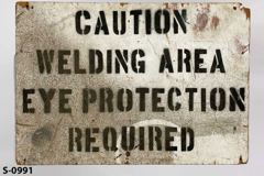 Sign-Caution Welding Area Eye Protection Required, photo 2 of 2