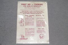 Sign-First Aid For Choking, stock number S-1006
