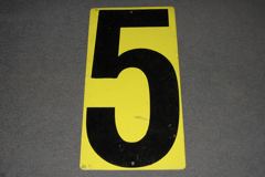Sign-assorted numerals- 0 - 2 - 3 - 4 - 5 - 6 - 9, 2-sided, metal, stock number S-1072