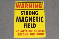 Sign-Warning Strong Magnetic Field No Metallic Objects Beyond This, stock number S-1080