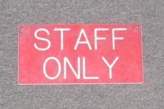 Sign-Staff Only, stock number S-1101