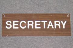 Sign-Secretary, stock number S-1113