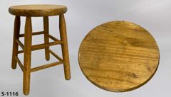 Stool, natural wood, 13"diax20"t, stock number S-1116