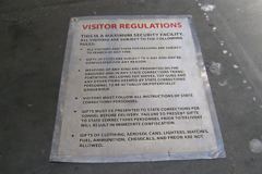 Sign-Visitor Regulations, metal, red/black/white, 36"w x 46"t, stock number S-1148