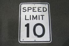 Sign-Speed Limit 10, metal, black/white, 18"w x 24"t, stock number S-1170