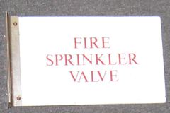 Sign-Fire Sprinkler Alarm, 2 sided w/ wall mounting bracket-plastic, stock number S-1189