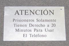 Sign-Spanish-Atencion Prisoneros Solamente, stock number S-1290