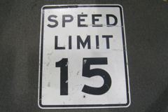 Sign-Speed Limit 15 MPH, blk/wht, 24"w x 30"t, stock number S-1338