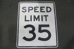Sign-Speed Limit 35, 24"w x 30"t, stock number S-1433