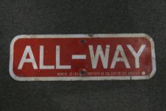 Sign-All Way,18x6, red/wht, stock number S-1451