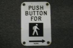 Sign-Push Button Wait For, stock number S-1456b