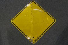Sign-Yellow reflective sign, 18" x 18", stock number S-1462