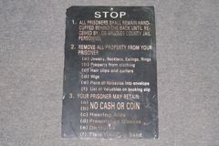 Sign-Stop All Prisoners Should Remain Handcuffed Behind the Back, stock number S-1595