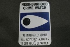 Sign-Neighborhood Crime Watch (w/ symbol), We Immediately Report, stock number S-1641