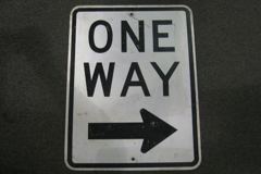 Sign-ONE WAY, stock number S-1643