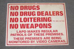 Sign-No Drugs, stock number S-1670