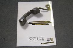 Poster, NYPD, 18"w x 24"t, plastic frame "This piece of equipment, stock number S-1835p