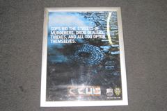 Poster, NYPD, 18"w x 24"t, metal frame "Cops rid the streets...", stock number S-1838m