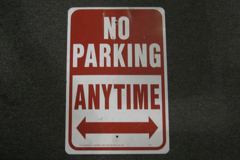 Sign-No Parking Anytime <, stock number S-1840
