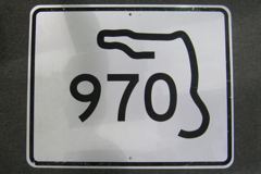 Sign-970 (w/ Florida outline) black/white, metal, 24" x 30", stock number S-1858