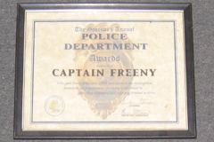 Sign-POLICE AWARD - framed, stock number S-1988