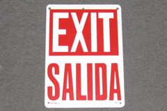 Sign-English/Spanish-Exit/Salida, stock number S-2063