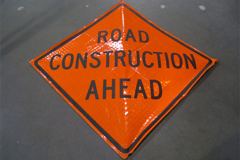 Sign-Road Construction Ahead, polyurethane reflector material, stock number S-2080