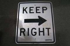 Sign-Keep Right, stock number S-2090